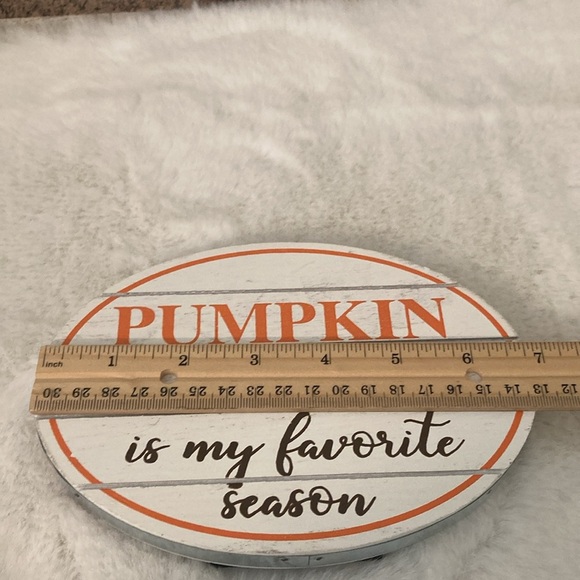 Distressed Tabletop Pumpkin Spice Is My Favorite Season Sign - Picture 6 of 7